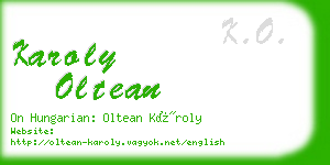 karoly oltean business card